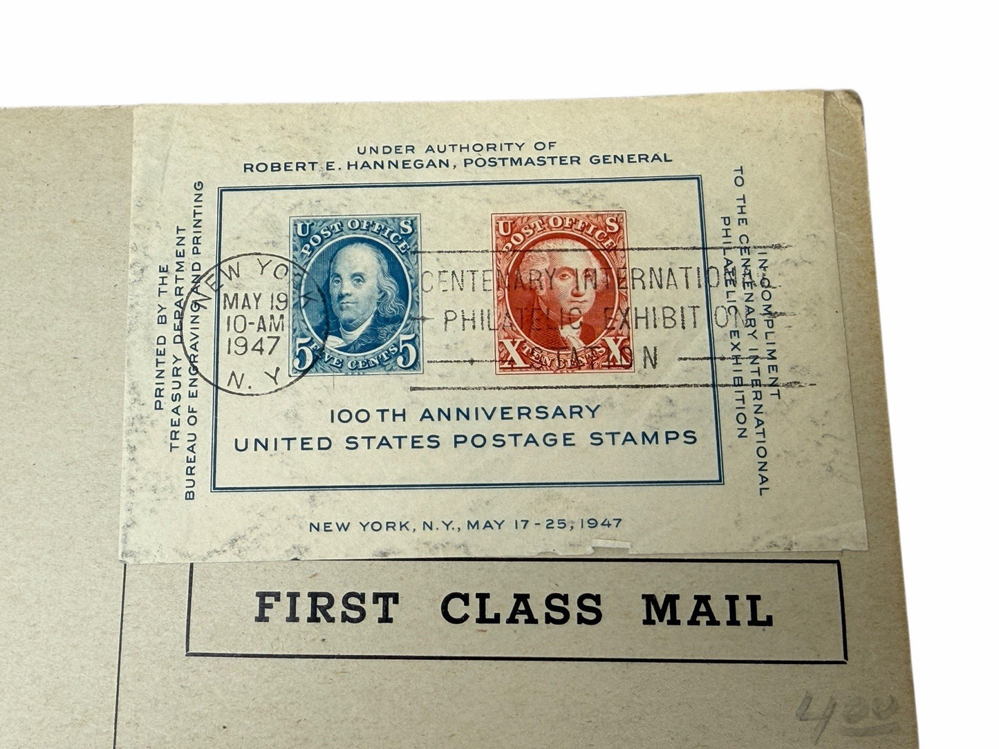 1947 CIPEX Centenary International Philatelic Exhibition SOUVENIR POSTCARD FDC