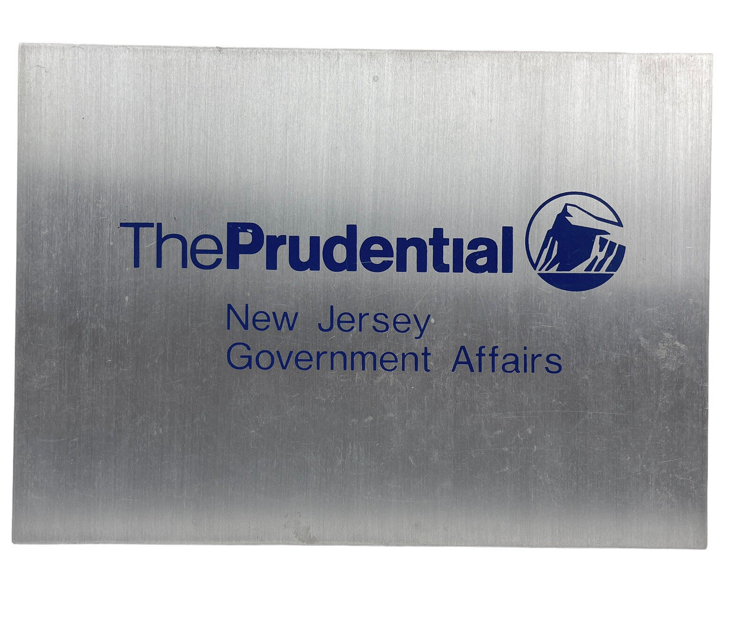 Vintage THE PRUDENTIAL New Jersey Government Affairs METAL SIGN Insurance Co.
