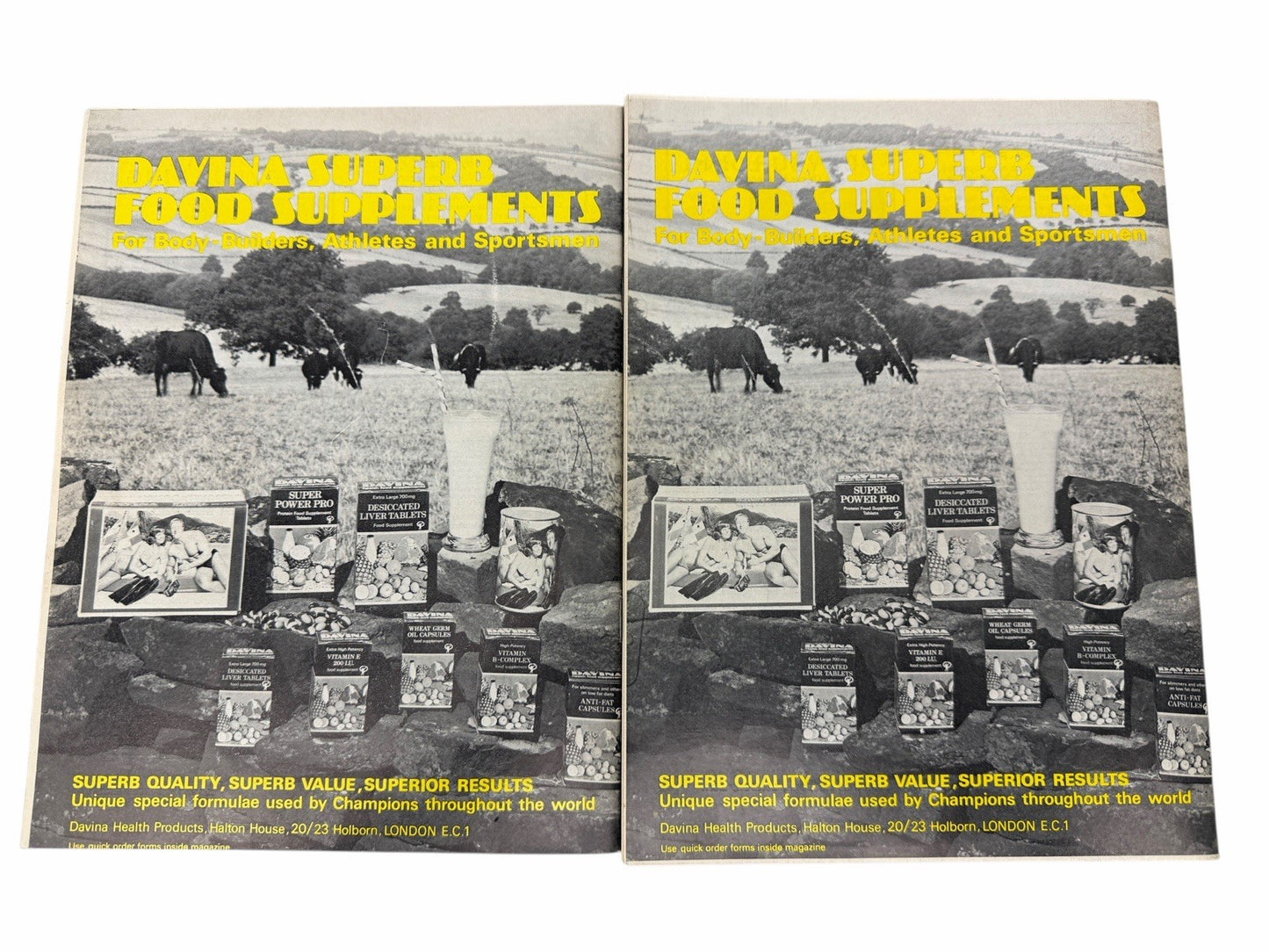 2 HEALTH AND STRENGTH 1976 Serge Nubret Vol105 #8 & 9 UK Bodybuilding Magazines