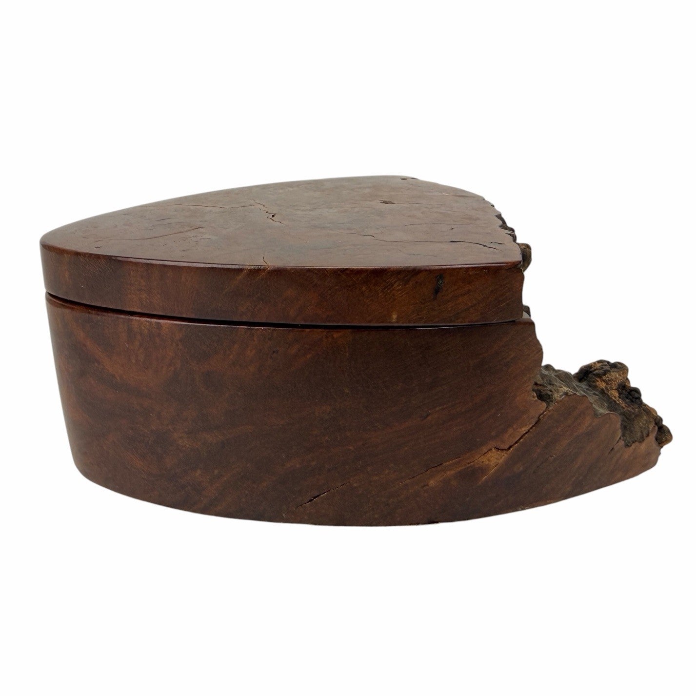 Vintage 1989 Jeffrey Seaton MOUNTAIN LILAC BURL Sculptural Live Edge Wood Box