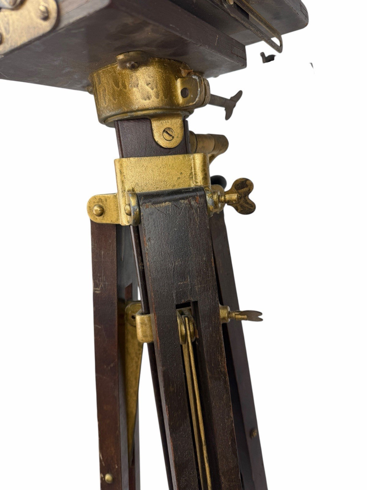 Antique AGFA ANSCO Wood Brass Field Camera TRIPOD Large Format Photography Crank