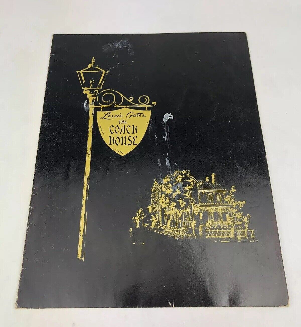LESSIE GATES COACH HOUSE Vintage MENU 1960’s Original Memphis Tennessee Murder