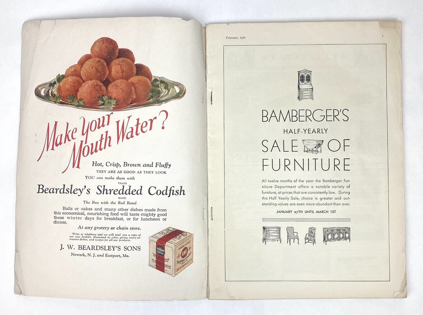 CHARM Antique Magazine Feb 1930 ART DECO Elsa Jack Von Reppert-Bismarck Cover NJ