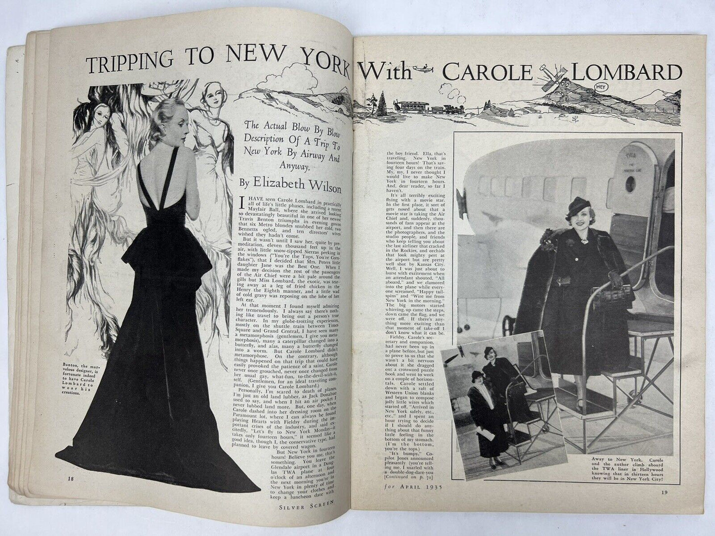 SILVER SCREEN Magazine APRIL 1935 Constance Bennett ED SULLIVAN Carole Lombard