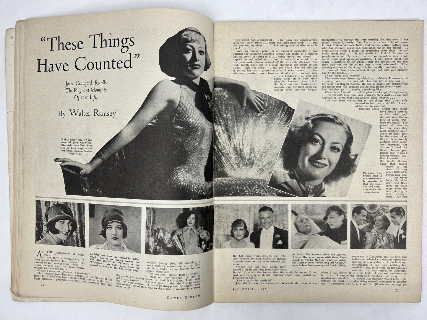SILVER SCREEN Magazine APRIL 1935 Constance Bennett ED SULLIVAN Carole Lombard