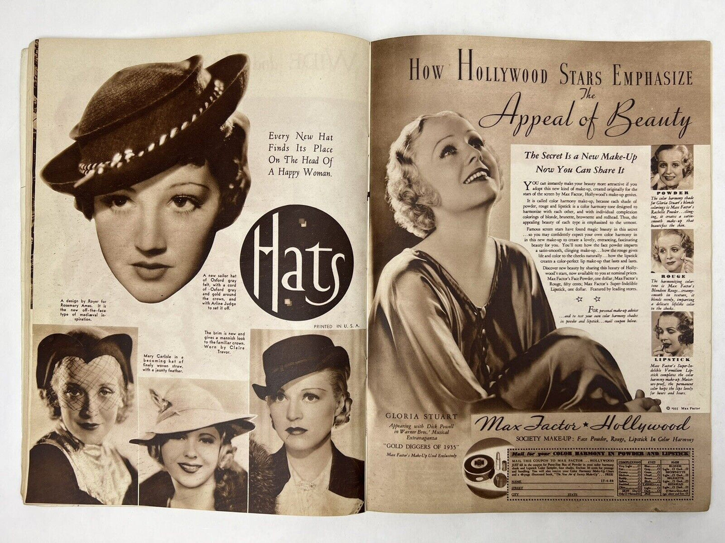 SILVER SCREEN Magazine APRIL 1935 Constance Bennett ED SULLIVAN Carole Lombard