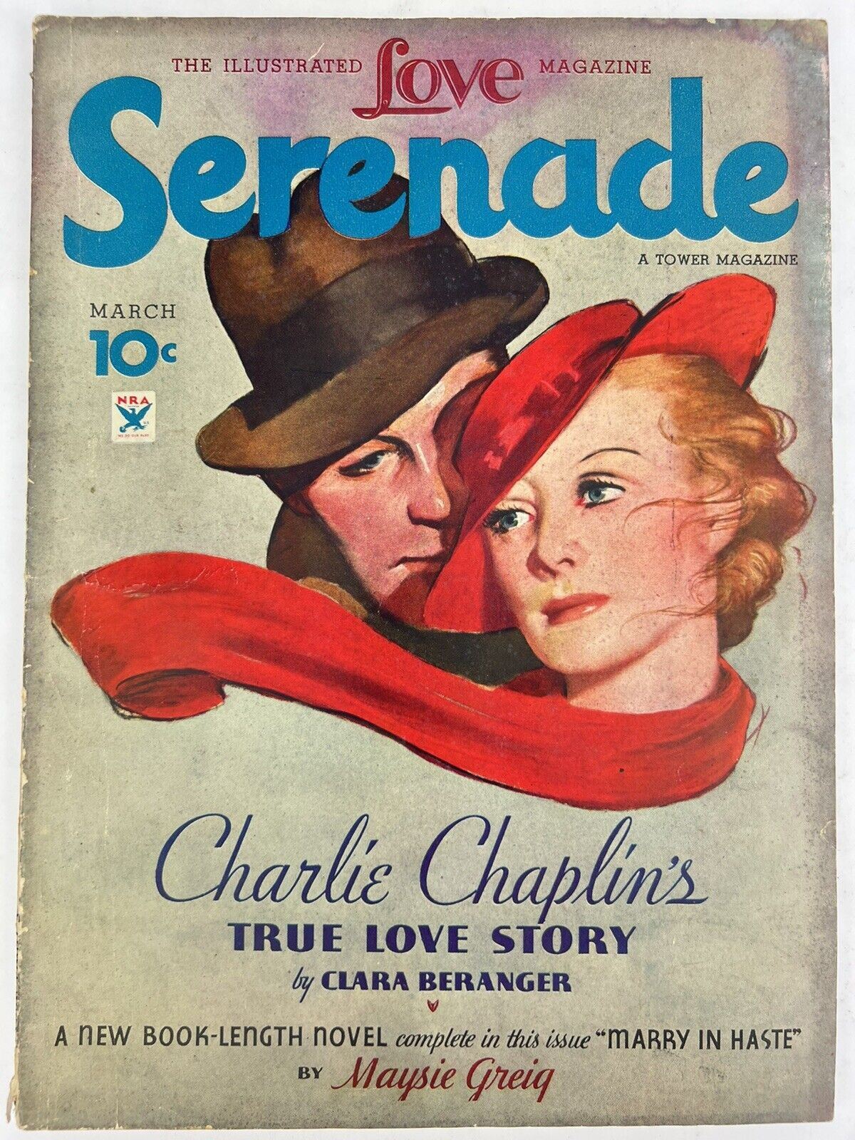 SERENADE Magazine MARCH 1934 Charlie Chaplins Love Story Art Deco Fashion Ads