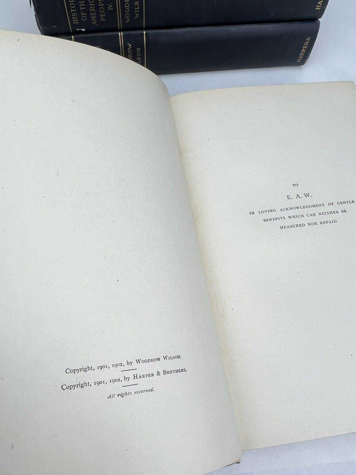 History of the American People by Woodrow Wilson 1902 Volumes I-V (5 Book Set)