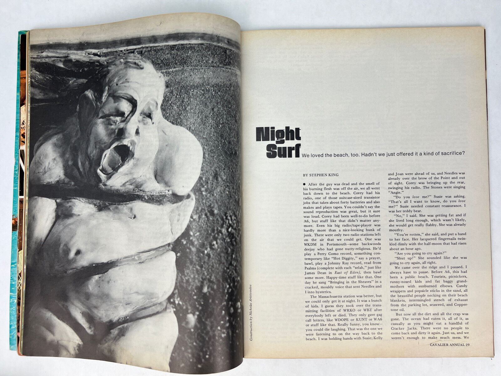 Vintage CAVALIER Magazine 1976 ANNUAL w/ STEPHEN KING Short Story NIGHT SURF