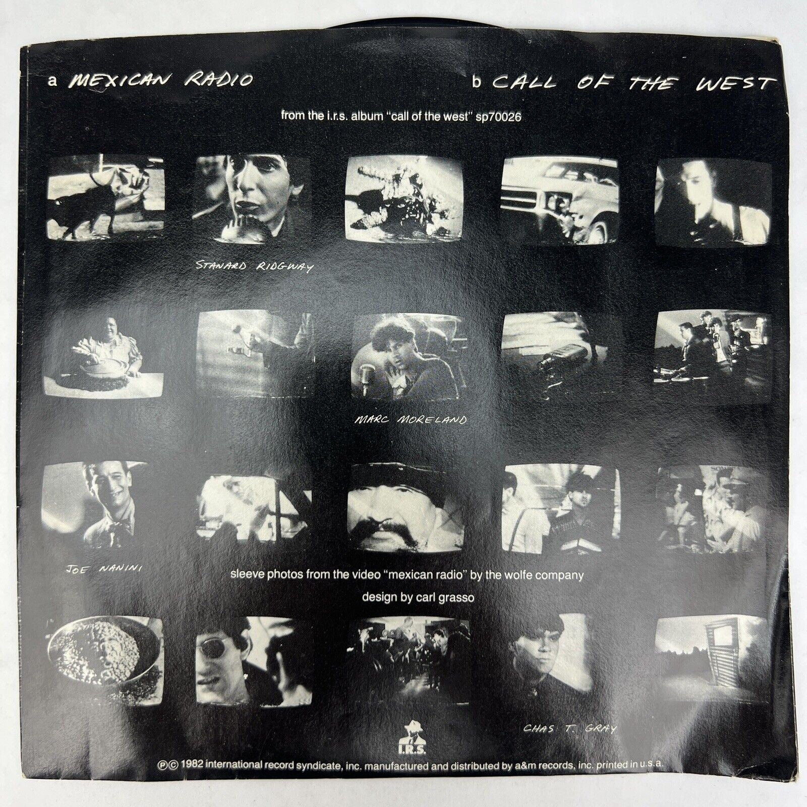WALL OF VOODOO Mexican Radio 45 7" Vinyl 1982 I.R.S. Records IR-9912