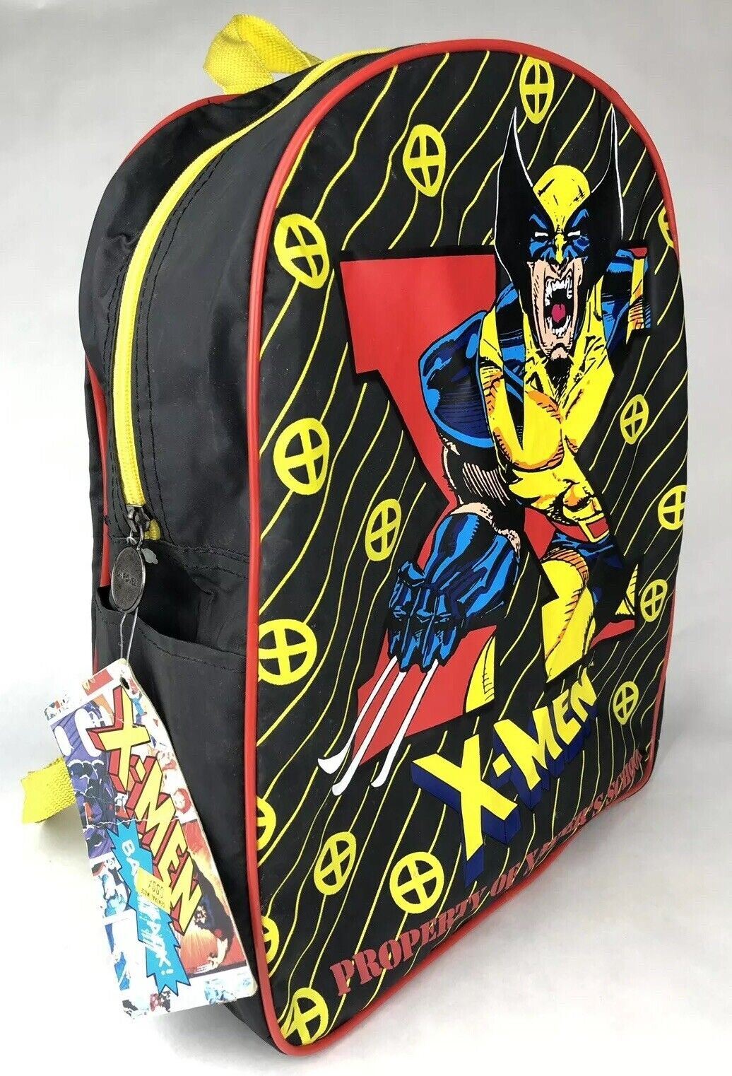 RARE NEW W/ TAG Vintage 1994 X-MEN Kids Backpack All Over Print WOLVERINE Marvel