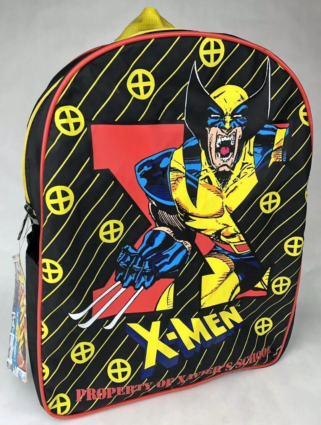 RARE NEW W/ TAG Vintage 1994 X-MEN Kids Backpack All Over Print WOLVERINE Marvel