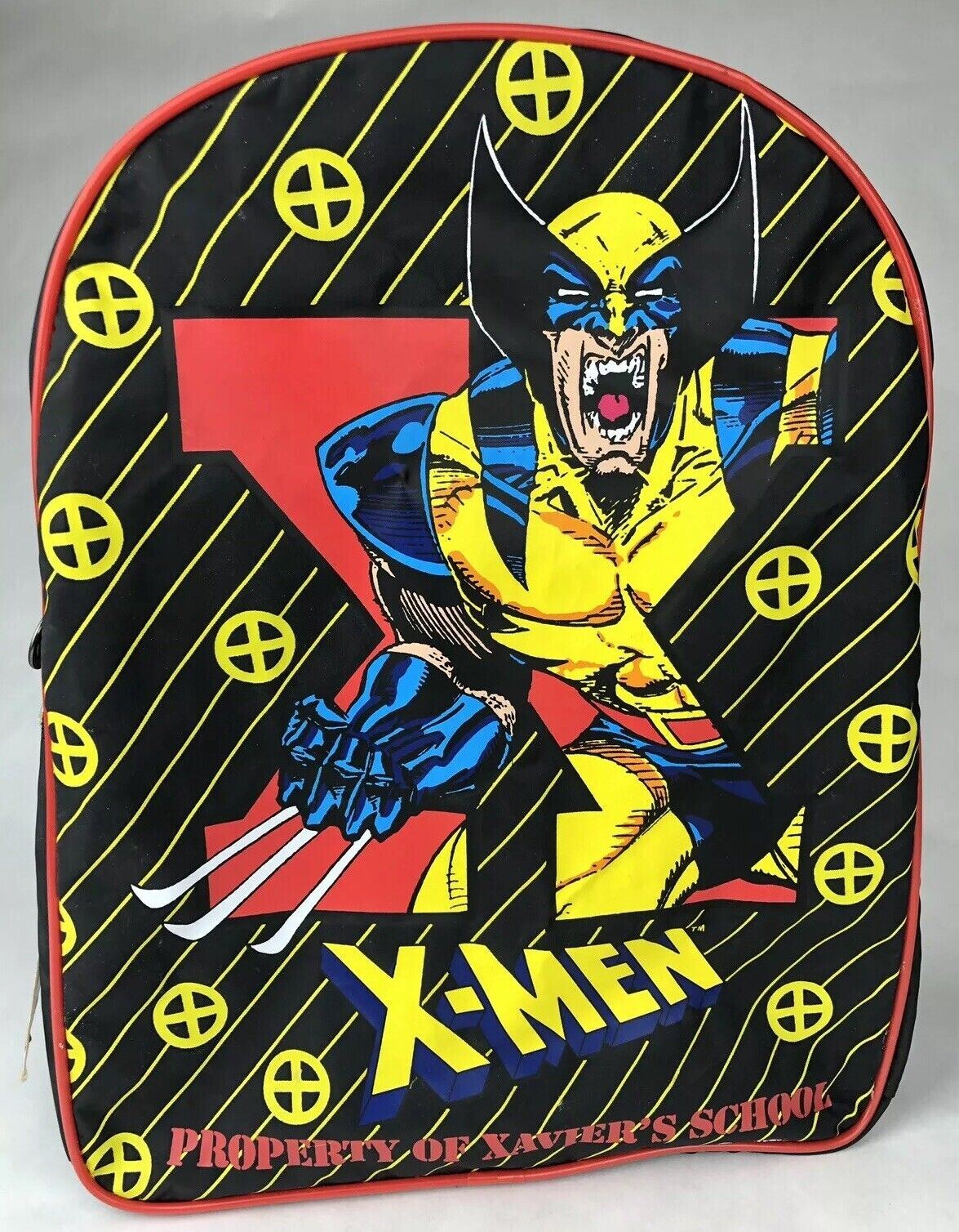 RARE NEW W/ TAG Vintage 1994 X-MEN Kids Backpack All Over Print WOLVERINE Marvel