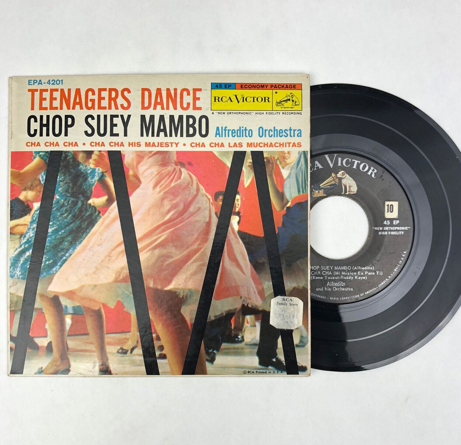 Alfredito Orchestra TEENAGERS DANCE Chop Suey Mambo 1958 RCA EPA-4201 45 EP