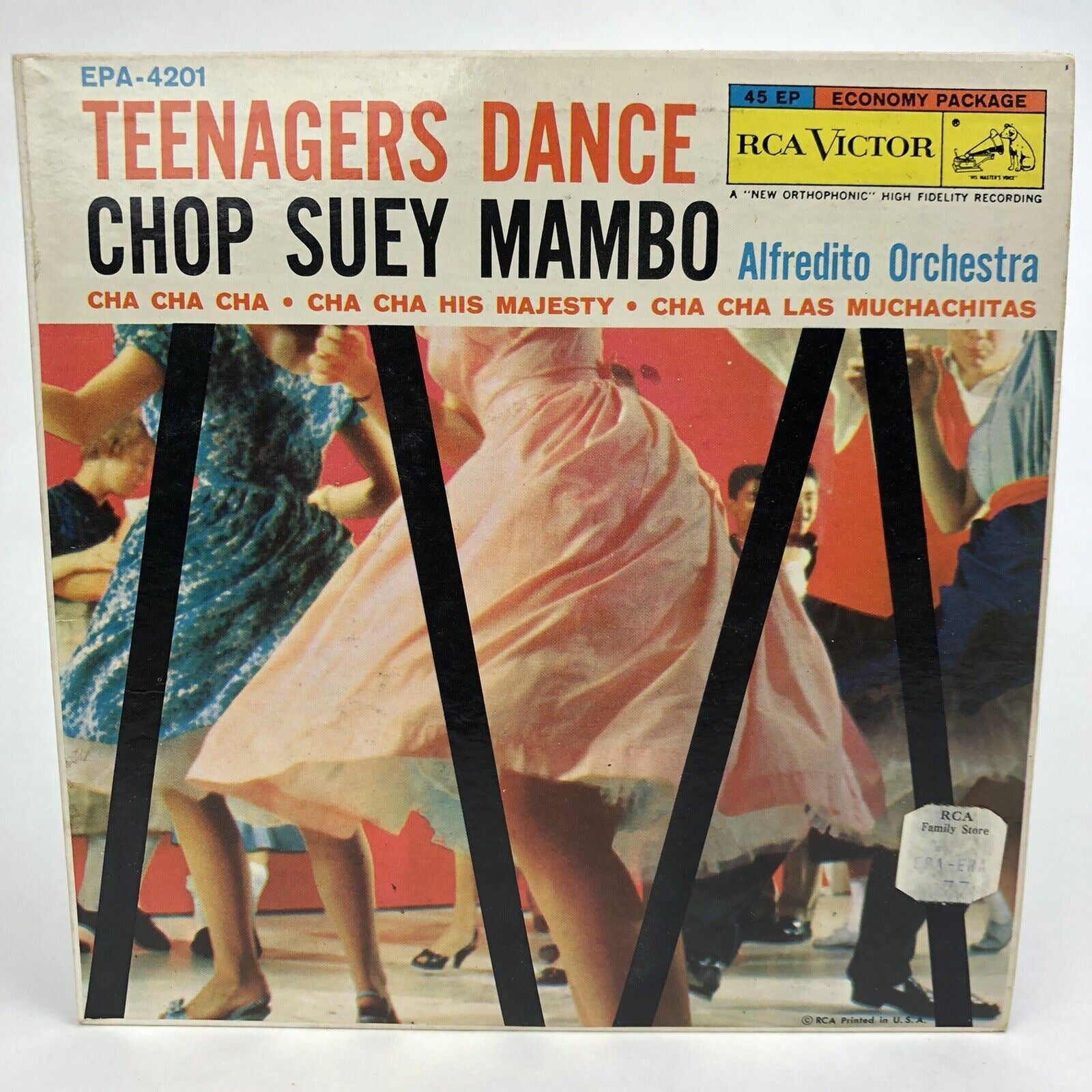 Alfredito Orchestra TEENAGERS DANCE Chop Suey Mambo 1958 RCA EPA-4201 45 EP