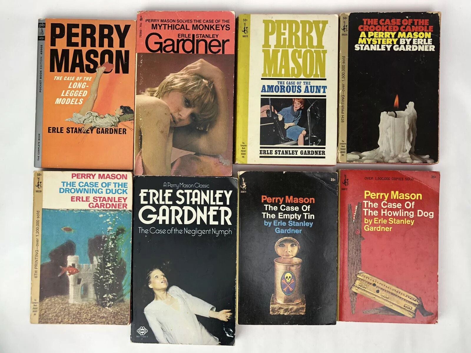 Vintage 1960’s Erle Stanley Gardner PERRY MASON MYSTERY Lot of 8 Pocket Books
