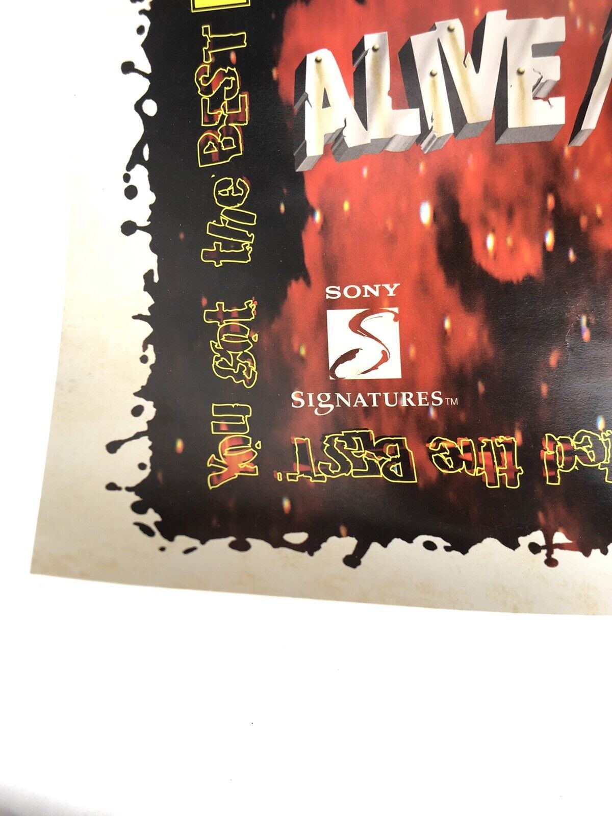Original Vintage 1996 KISS Poster I WAS THERE ALIVE / WORLDWIDE TOUR 96 97 15x30