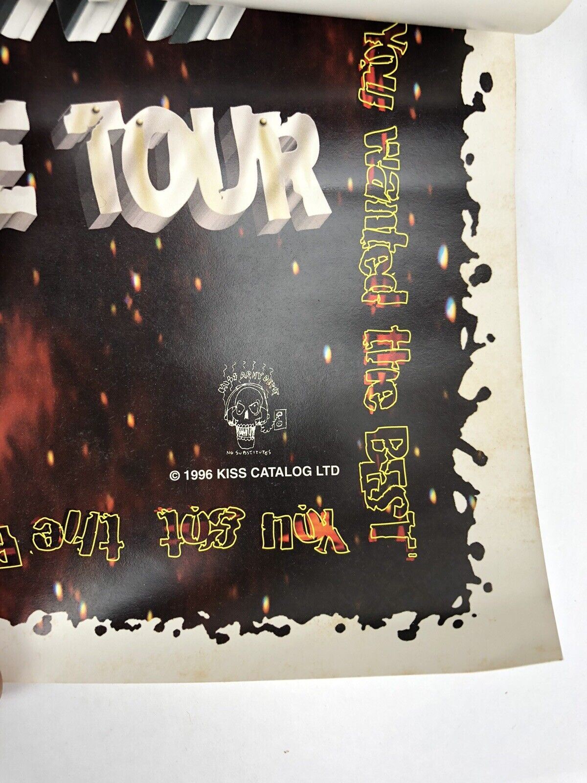 Original Vintage 1996 KISS Poster I WAS THERE ALIVE / WORLDWIDE TOUR 96 97 15x30