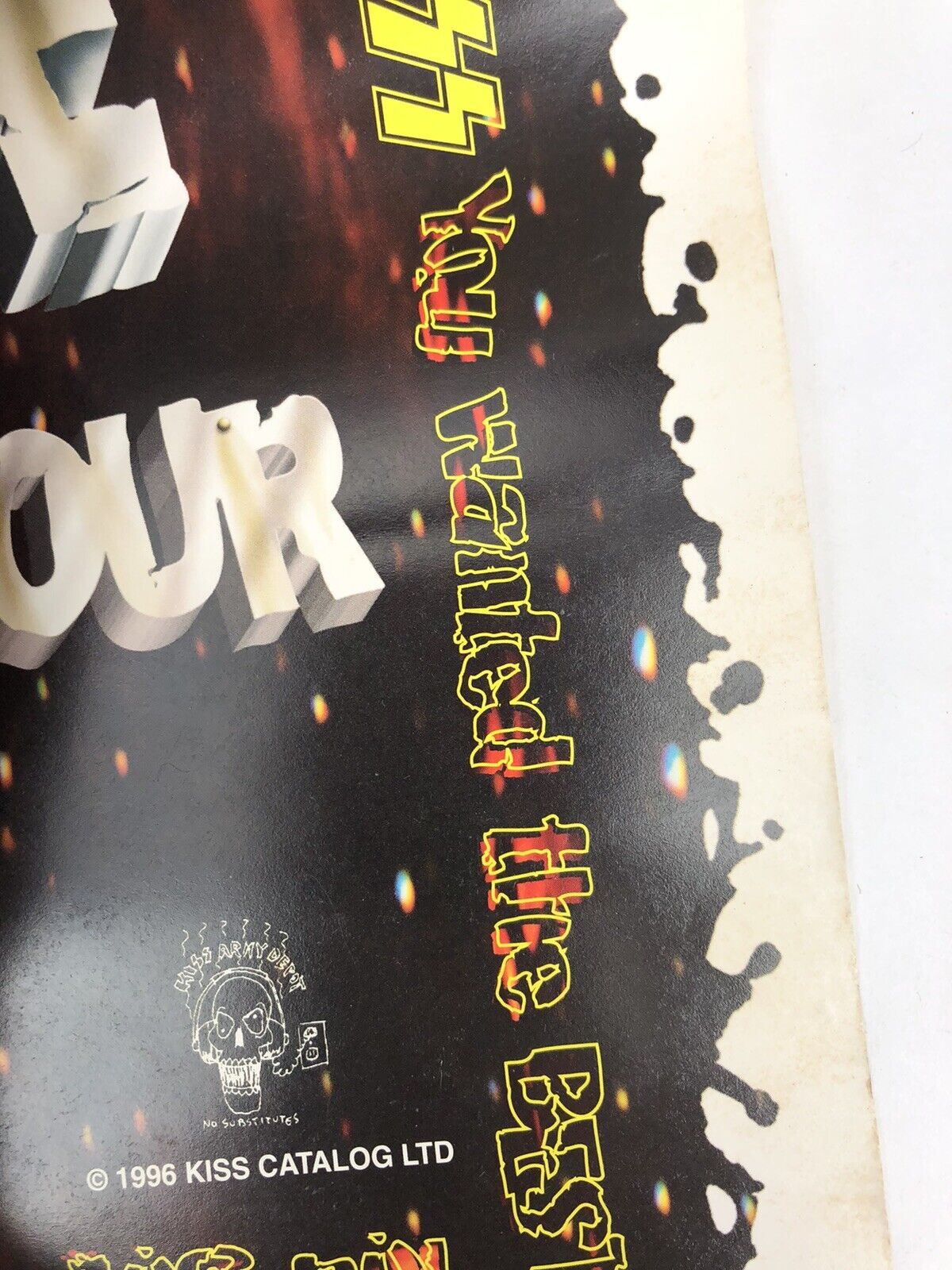 Original Vintage 1996 KISS Poster I WAS THERE ALIVE / WORLDWIDE TOUR 96 97 15x30