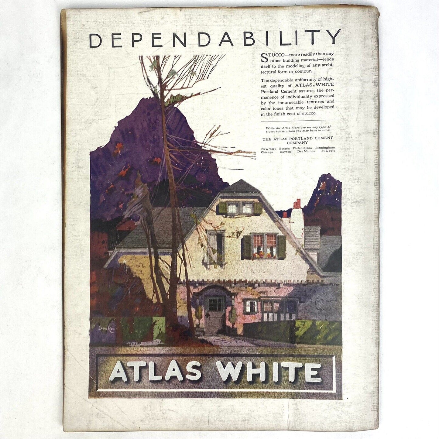 Antique HOUSE & GARDEN Magazine MARCH 1921 Spring Guide ART DECO G. Brandt Cover