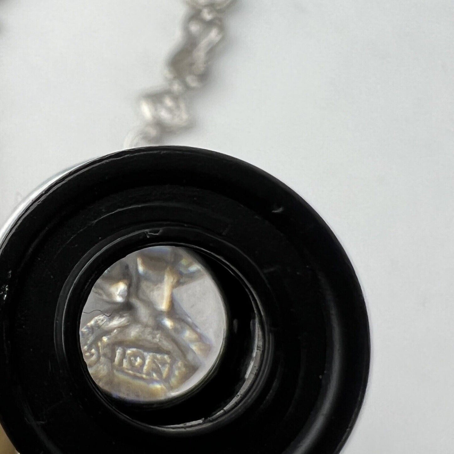 Vintage 10K WHITE GOLD BRACELET Diamond Cut Square Etched X Link Antique