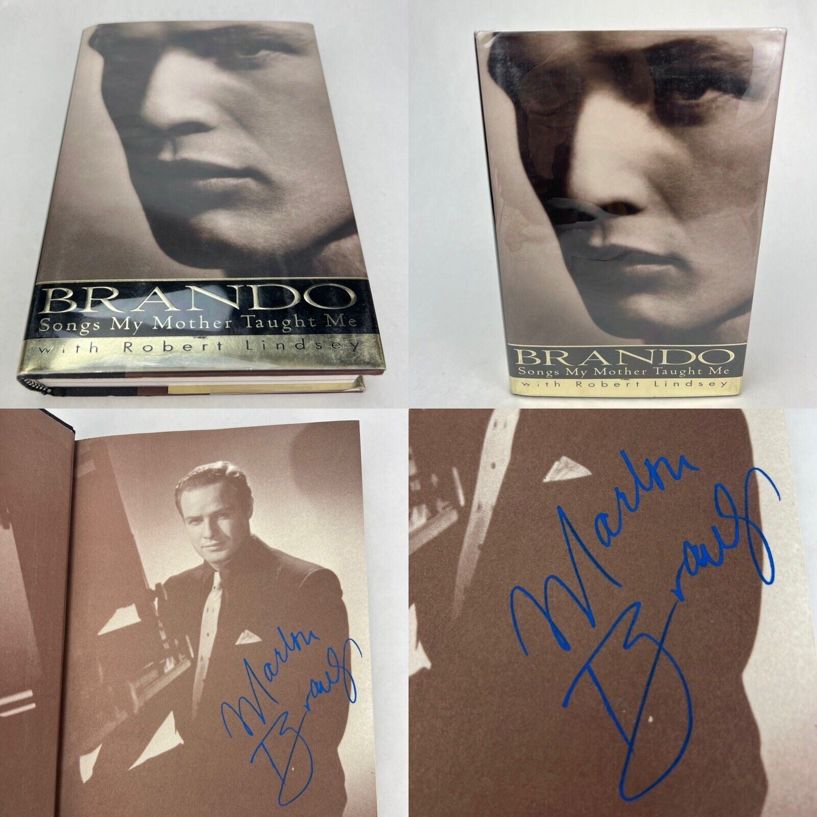 SIGNED Marlon Brando Songs My Mother Taught Me AUTOGRAPH HC Book Autobiography