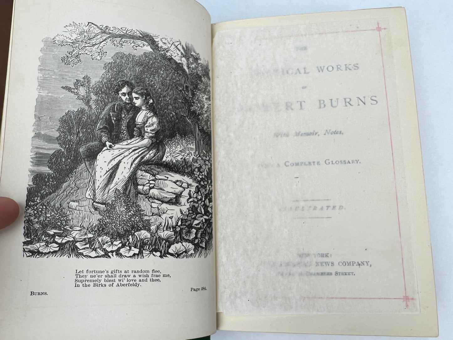 The Complete Poetical Works of Robert Burns 1880 Excelsior Edition AMERICAN NEWS CO