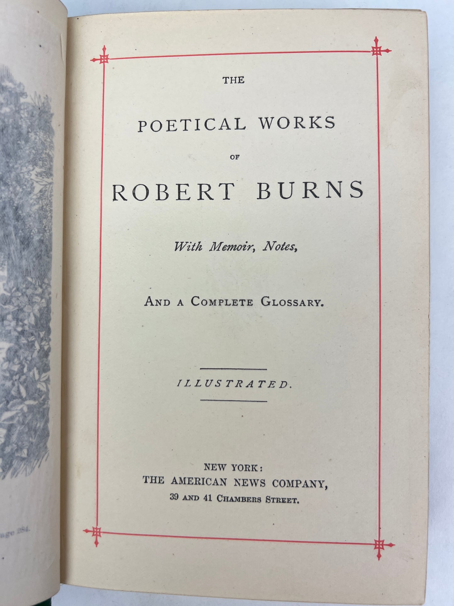 The Complete Poetical Works of Robert Burns 1880 Excelsior Edition AMERICAN NEWS CO