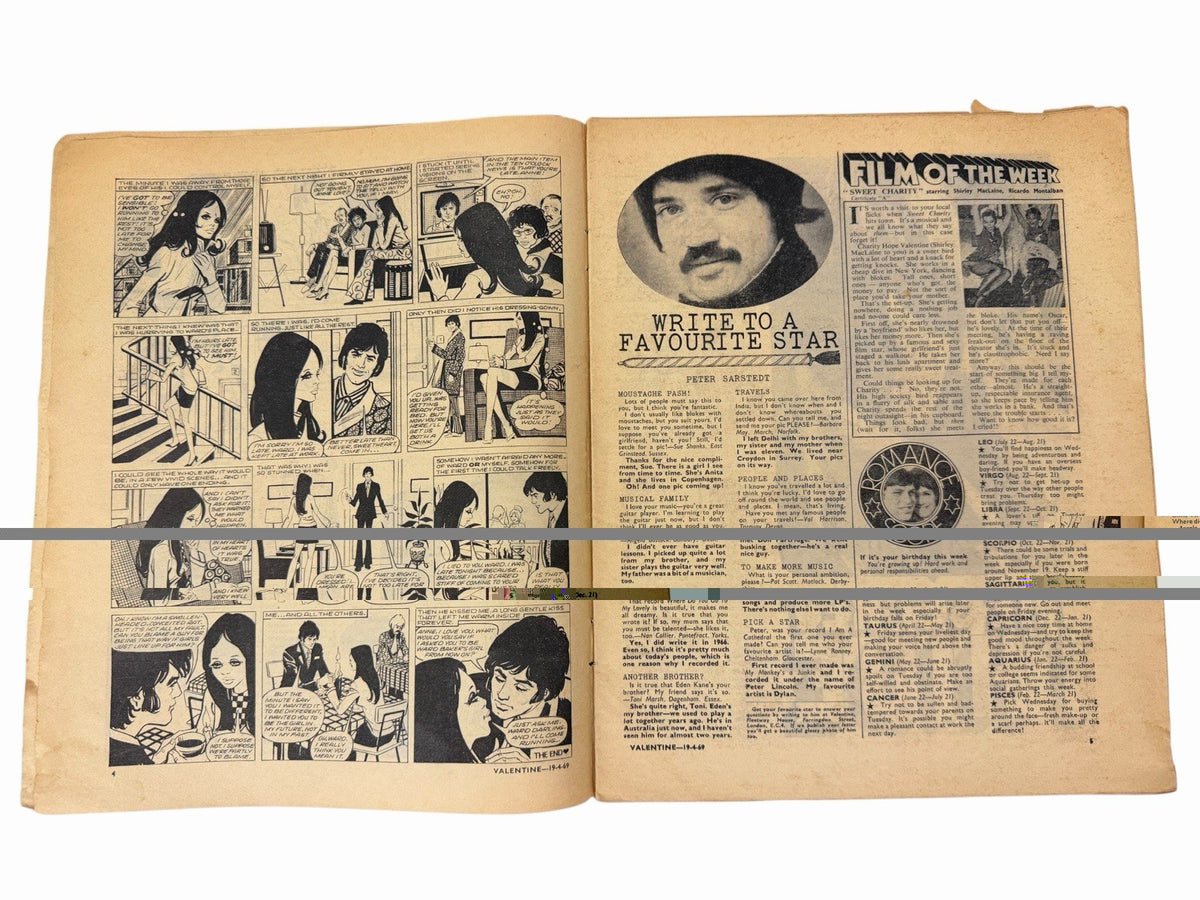 2 Vintage UK 1969 VALENTINE Magazine Issues TEEN GIRL Romance Comics