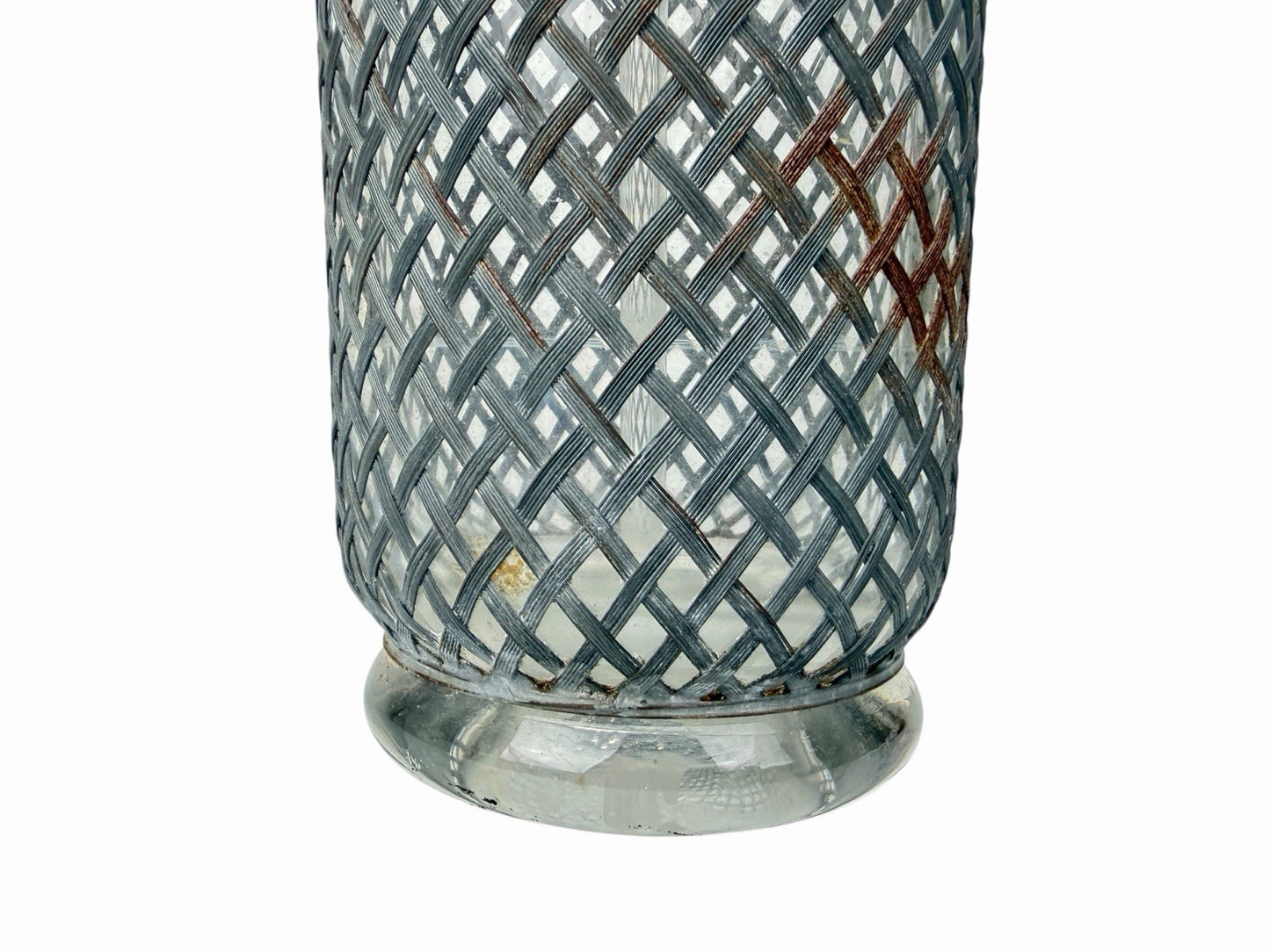 Antique c1910 AERATORS LTD. Sparklet B Wire Mesh Glass Siphon Seltzer Bottle