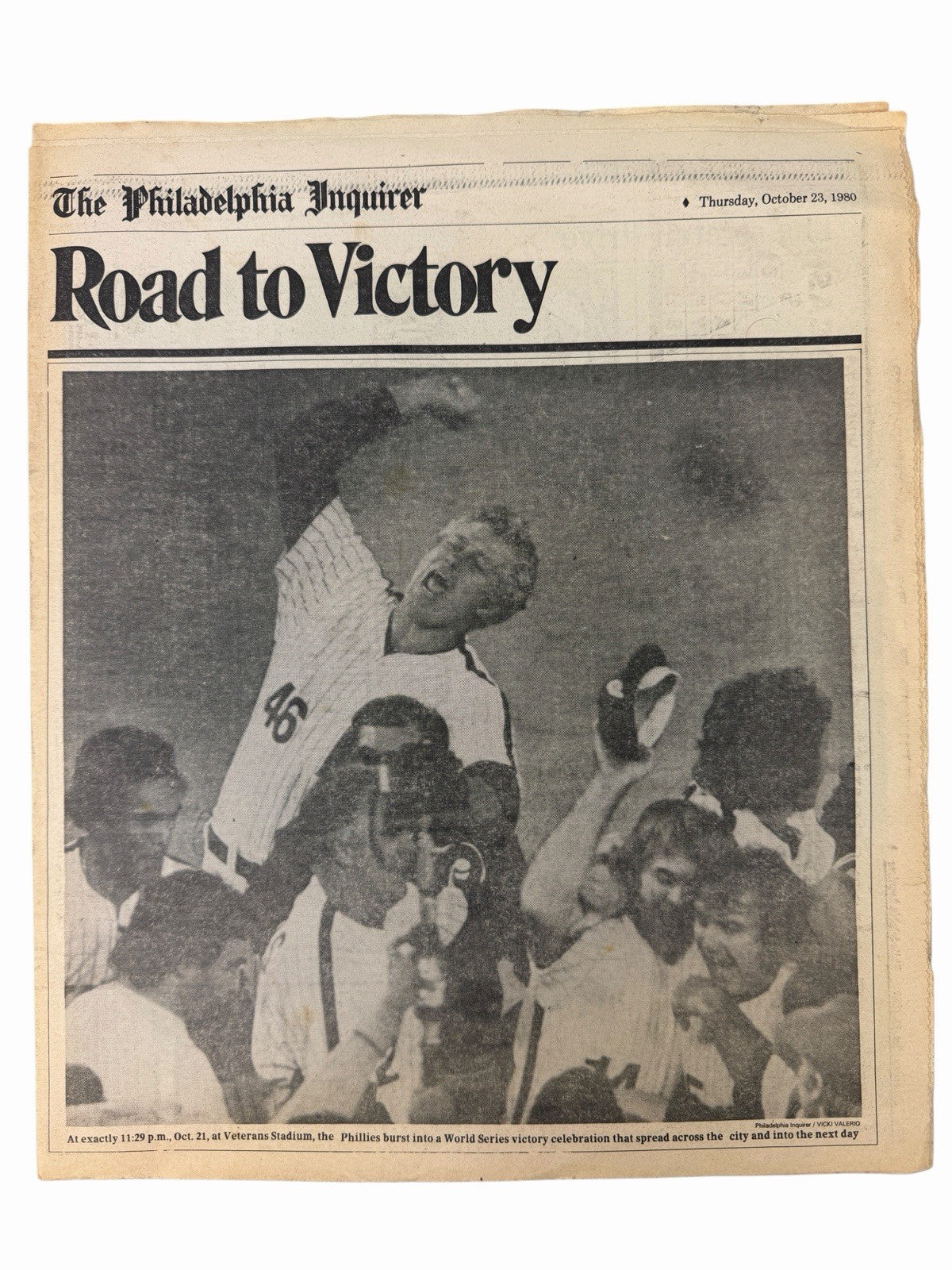 PHILLIES 1980 WORLD SERIES CHAMPIONS Philadelphia Inquirer Newspaper Collection