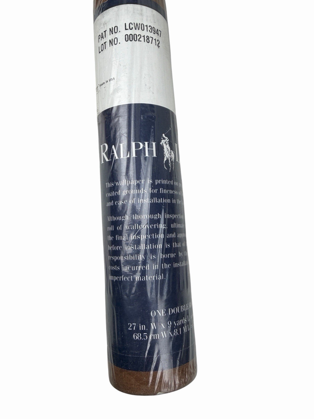 Ralph Lauren Wallpaper BROWN Faux Leather Double Roll 27” X 9 Yds LCW013947 New