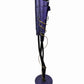 Vintage Postmodern 3 CANDLE HOLDER 19” Purple Metal Sculpture Candelabra Memphis