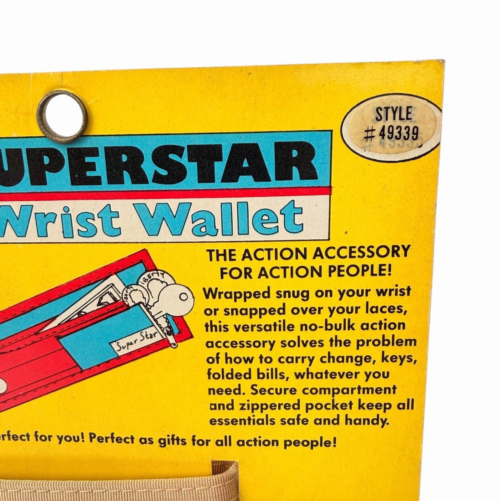 Vintage 1980’s SUPER STAR Wrist Band / Shoe Lace Wallet ROGER GIMBEL ACCESSORIES
