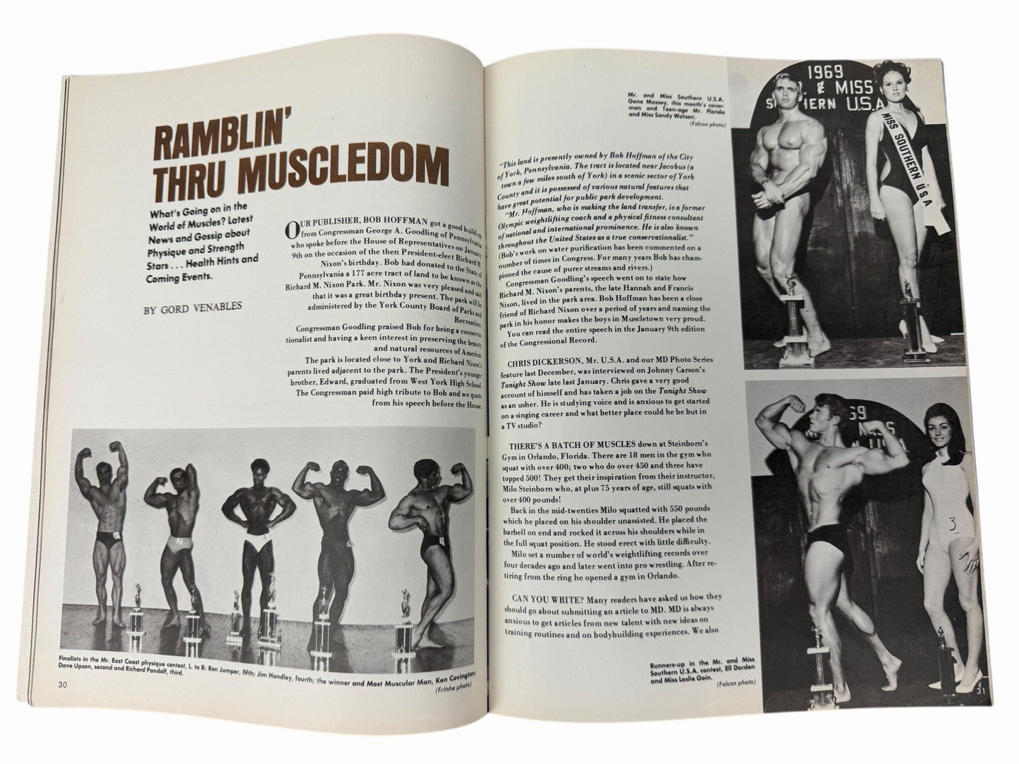 1969 MUSCULAR DEVELOPMENT Magazine 8 ISSUES Vintage Bodybuilding Weightlifting