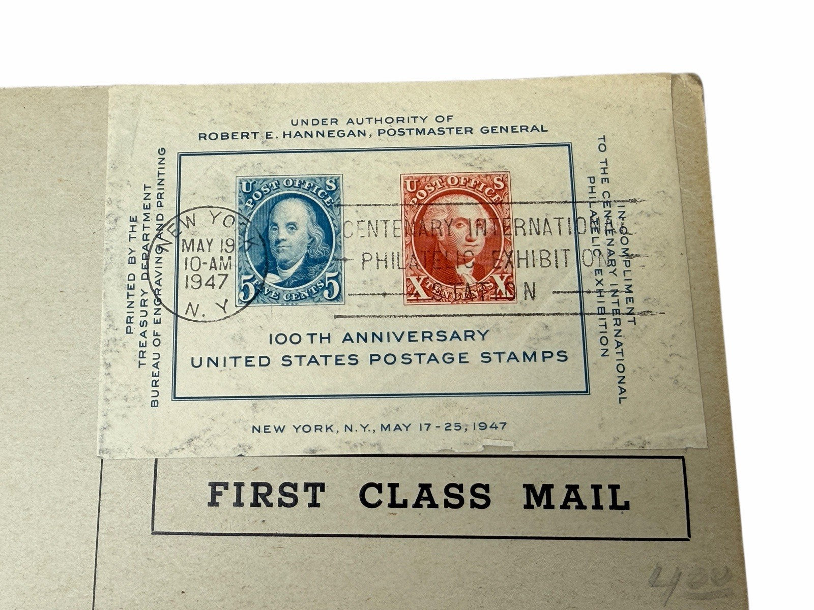 1947 CIPEX Centenary International Philatelic Exhibition SOUVENIR POSTCARD FDC