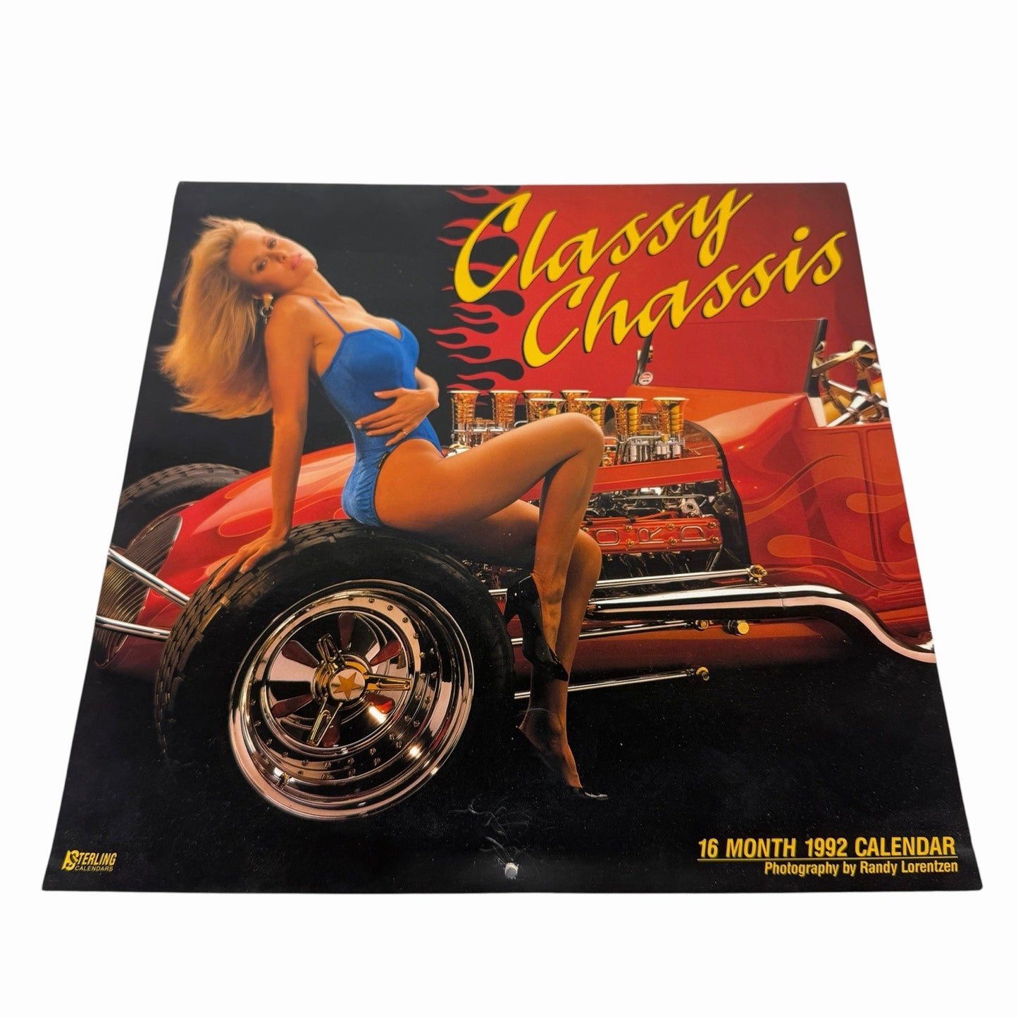 Vintage 1992 CLASSY CHASSIS Calendar RANDY LORENTZEN Hot Rods & Swimsuit Pinups