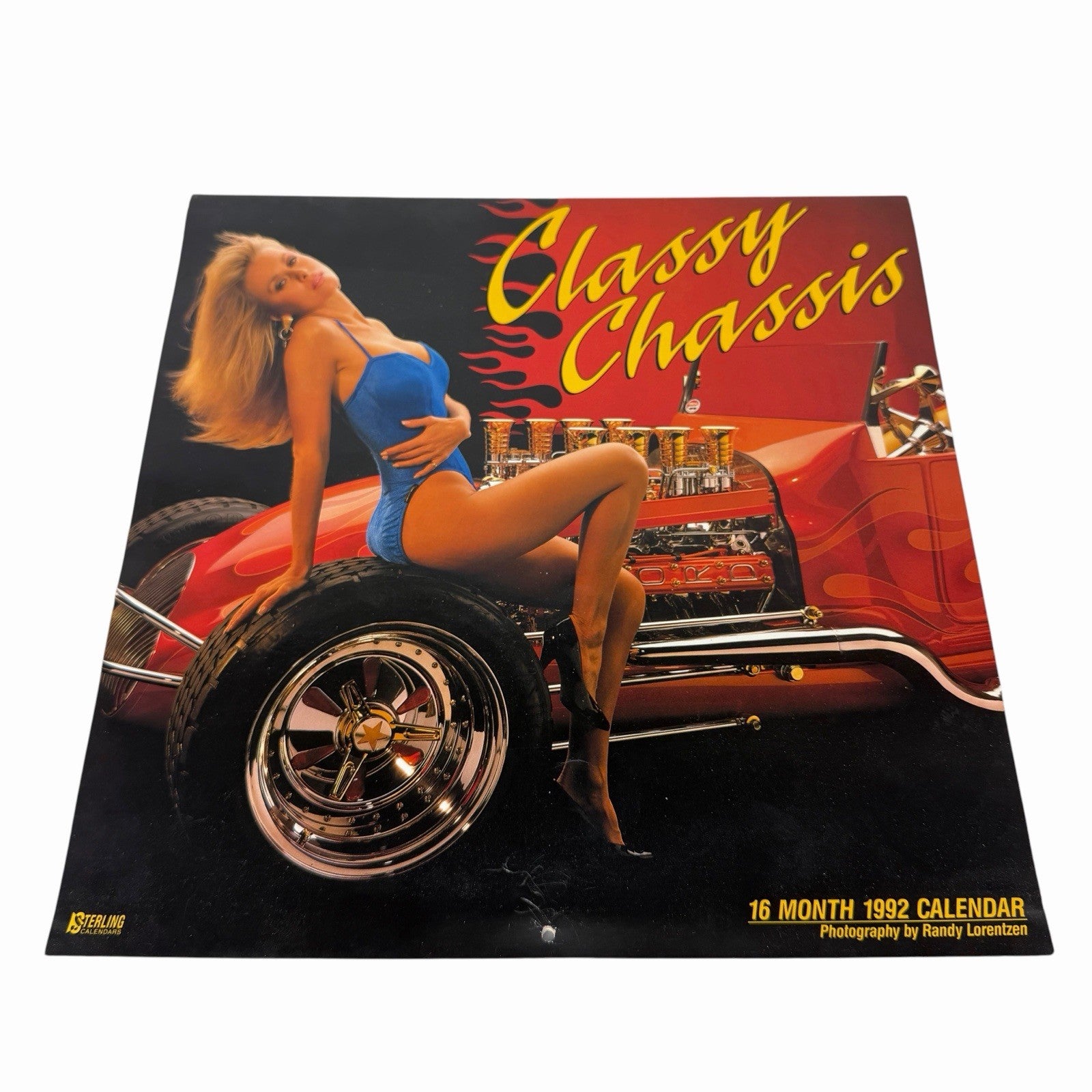 Vintage 1992 CLASSY CHASSIS Calendar RANDY LORENTZEN Hot Rods & Swimsuit Pinups
