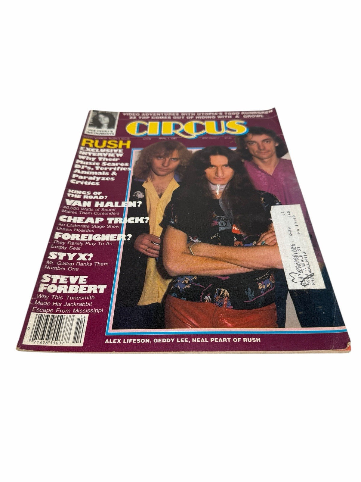 CIRCUS Magazine April 1980 Rush Prog Van Halen Cheap Trick Styx Foreigner ZZ Top
