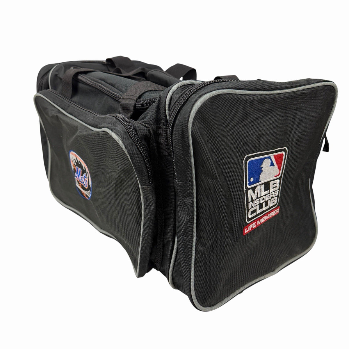 New York Mets MLB INSIDERS CLUB LIFE MEMBER Duffel Bag BLACK VINTAGE w/ Patches
