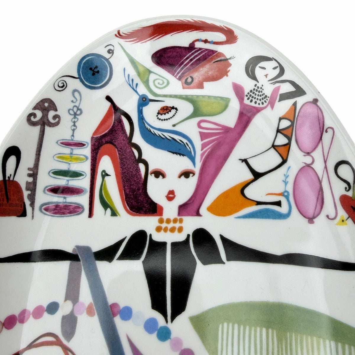 NORDSTROM Fashion Oval SERVING PLATTER Divas Shoes Purses Artist R Toledo Plate
