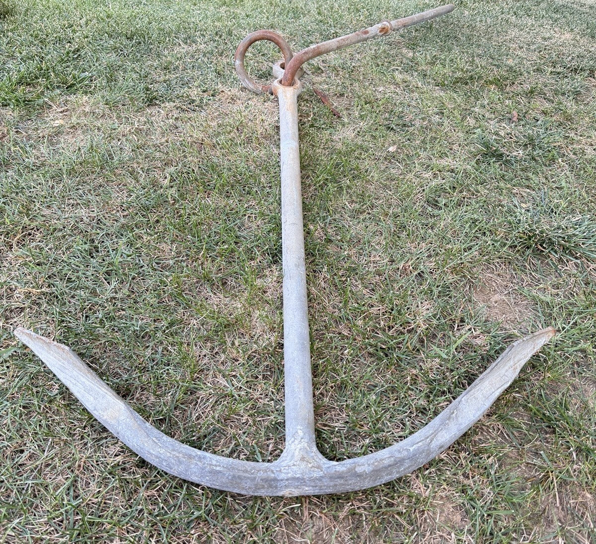 Antique 20lb Admiralty Yacht Anchor w/ Folding Stock & Key Fisherman Nautical