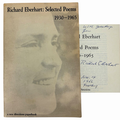 SIGNED Richard Eberhart: Selected Poems 1930-1965 New Direction NDP198 Pulitzer