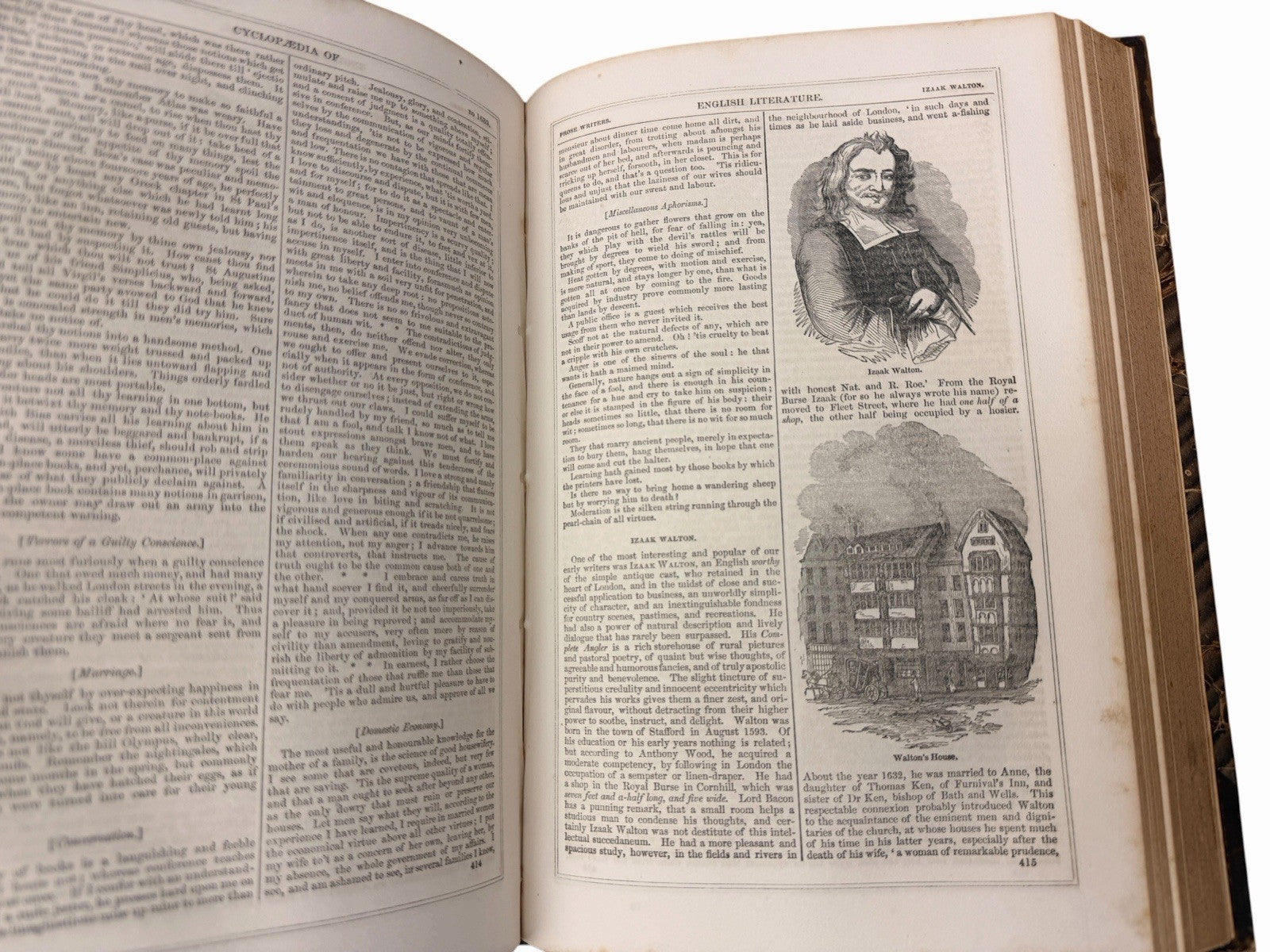 1847 CYCLOPAEDIA OF ENGLISH LITERATURE Volumes 1 & 2 by R. CHAMBERS Antique Book