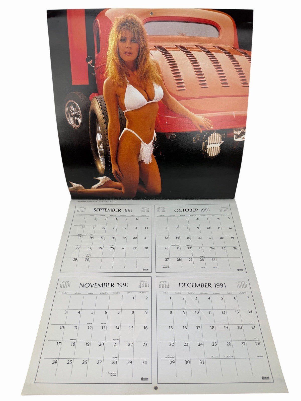 Vintage 1992 CLASSY CHASSIS Calendar RANDY LORENTZEN Hot Rods & Swimsuit Pinups