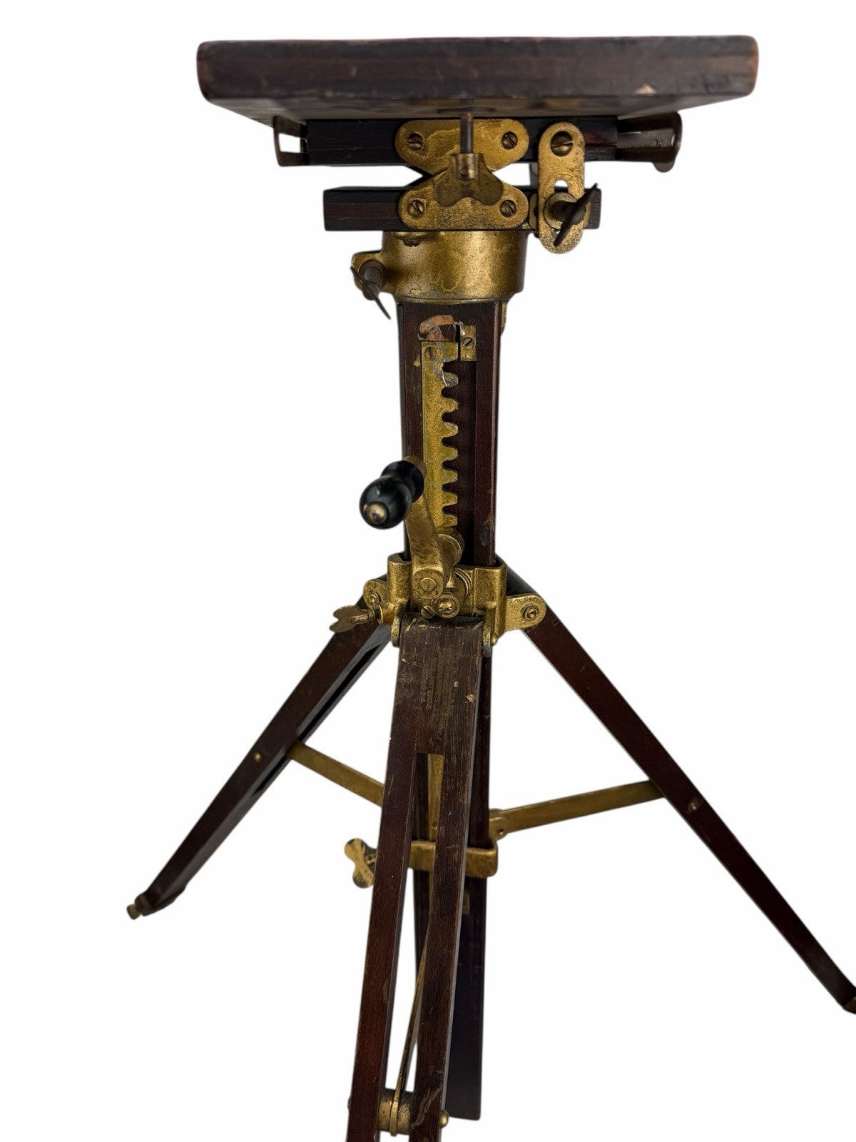 Antique AGFA ANSCO Wood Brass Field Camera TRIPOD Large Format Photography Crank