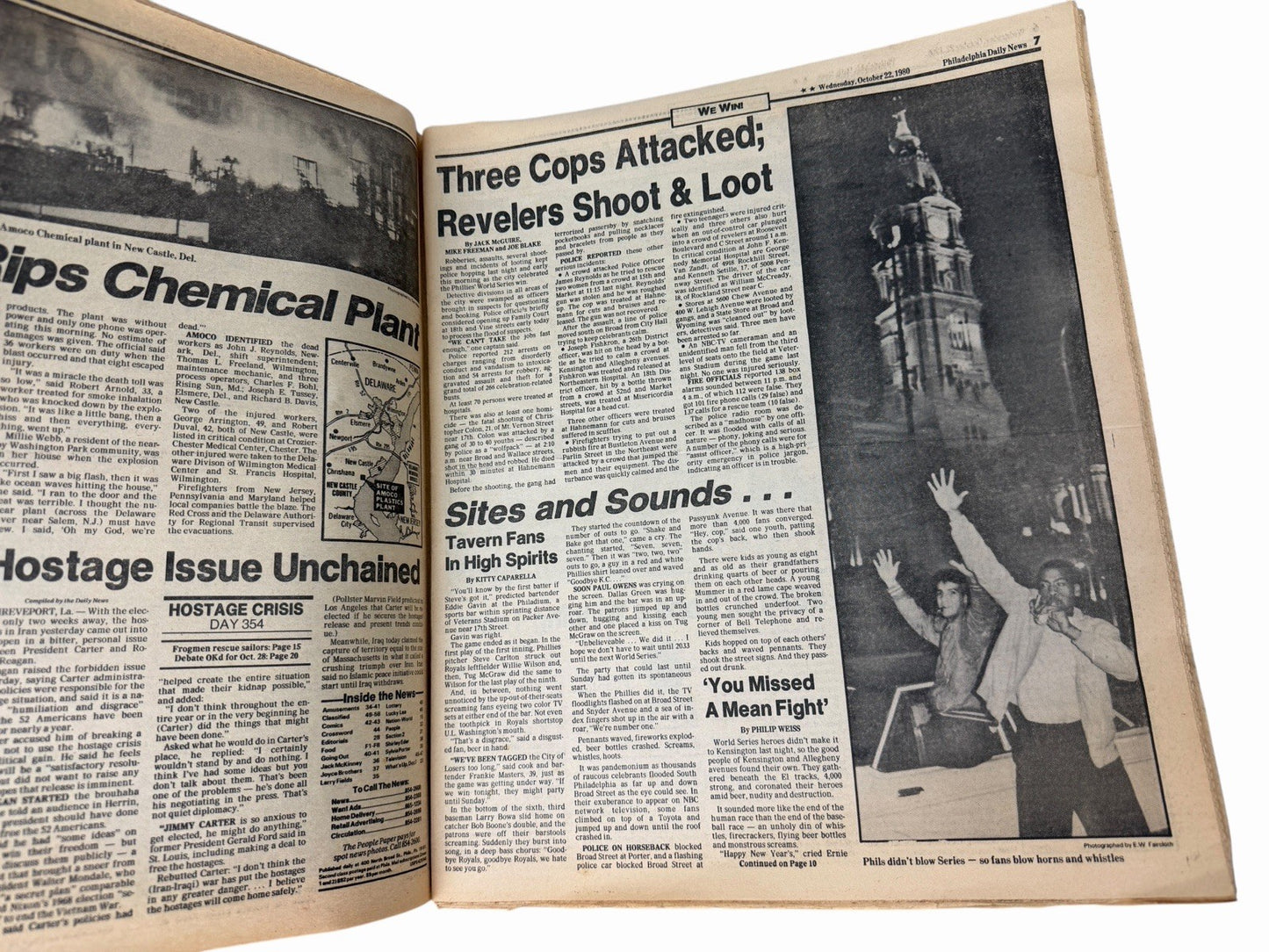 Vintage Oct 22, 1980 PHILLIES World Series WIN Philadelphia Daily News NEWSPAPER