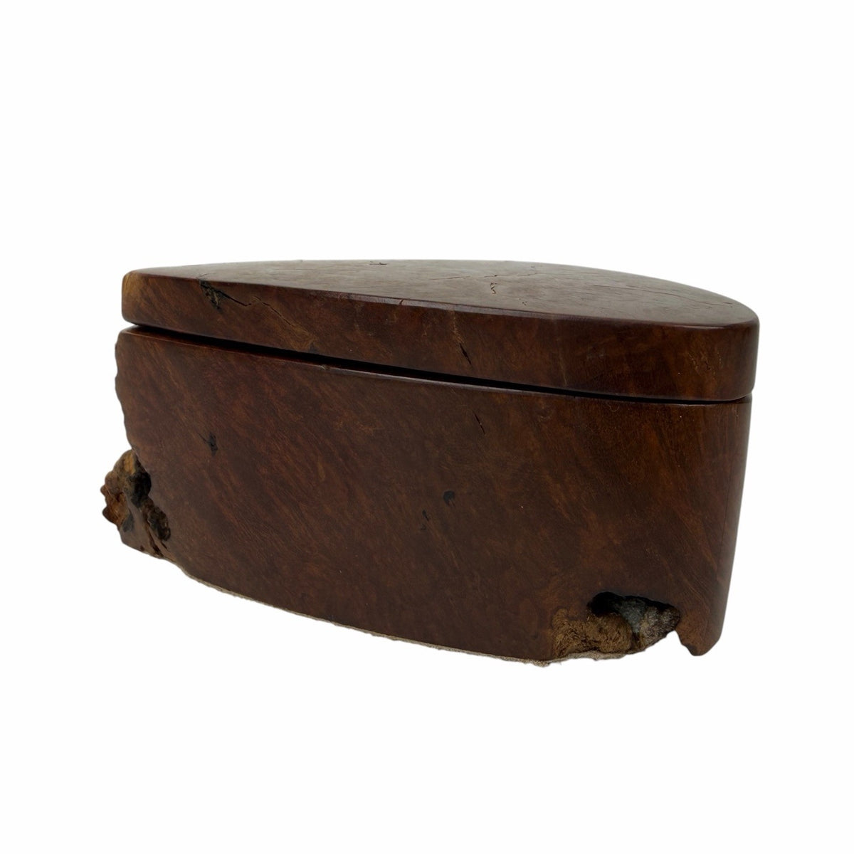Vintage 1989 Jeffrey Seaton MOUNTAIN LILAC BURL Sculptural Live Edge Wood Box