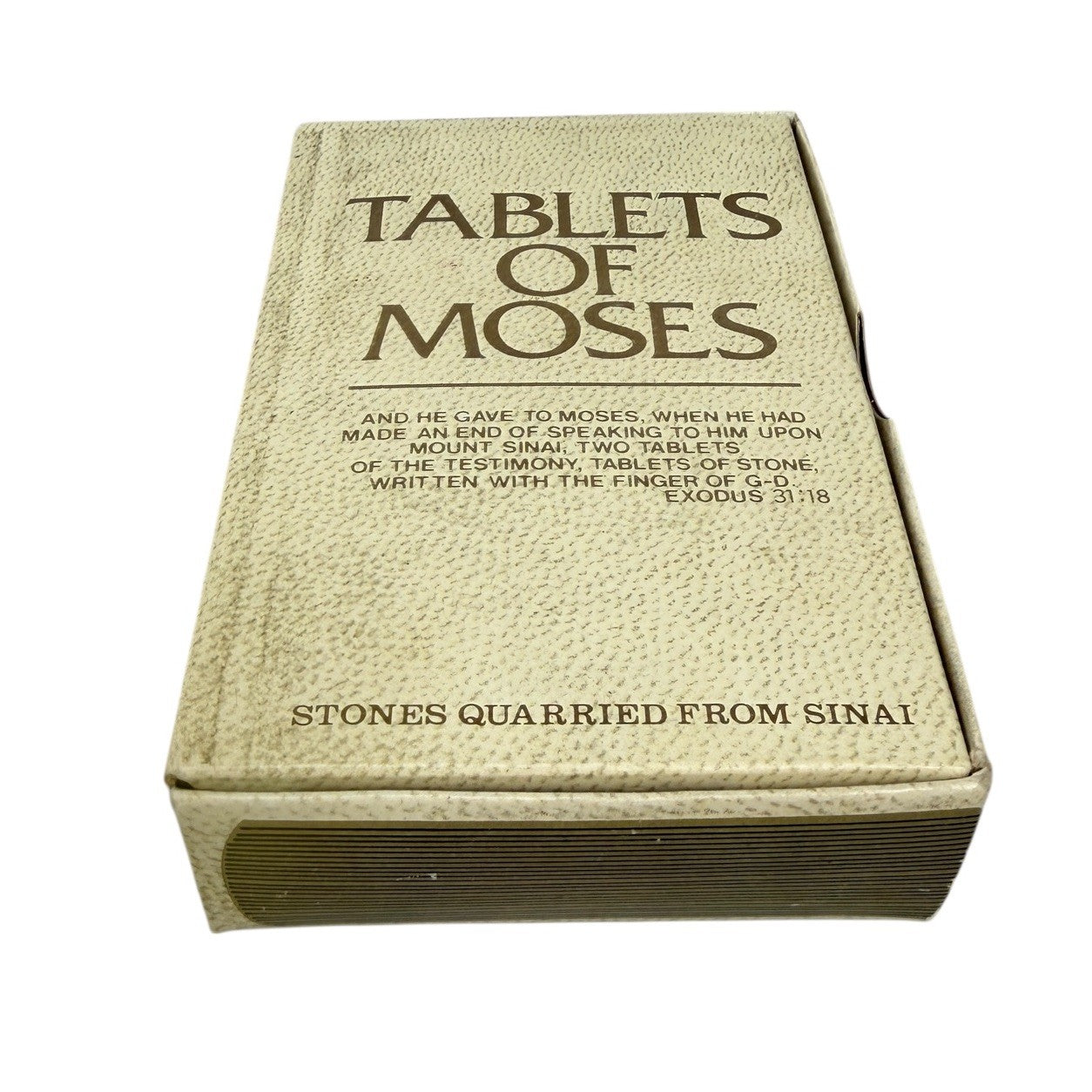 Vintage TABLETS OF MOSES Stones Quarried From Sinai JERUSALEM Israel Souvenir