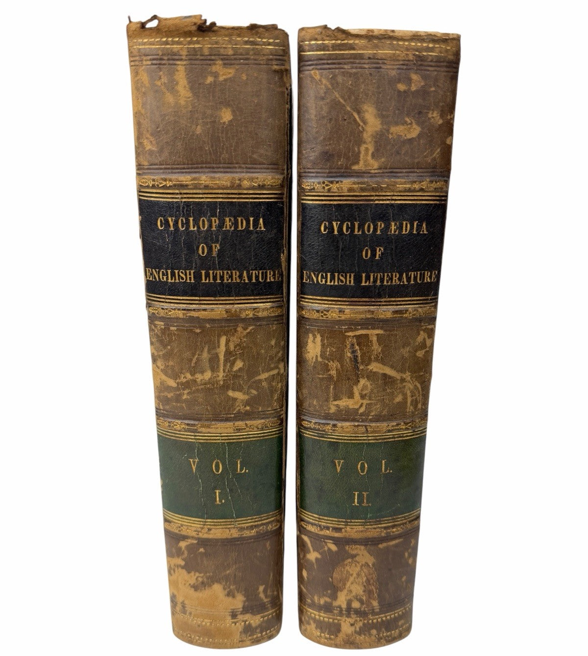 1847 CYCLOPAEDIA OF ENGLISH LITERATURE Volumes 1 & 2 by R. CHAMBERS Antique Book